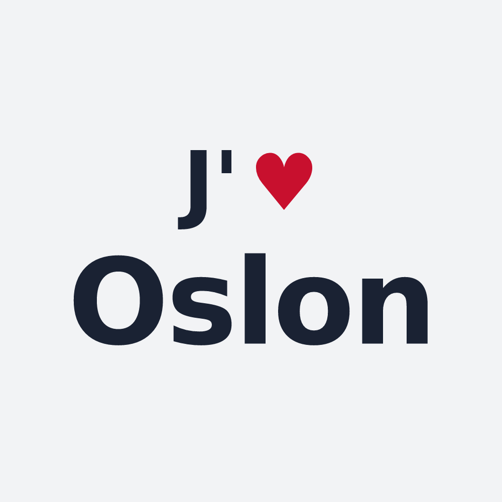 Poster personnalisé Oslon — design J'aime Oslon