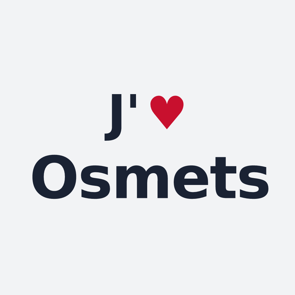 Poster personnalisé Osmets — design J'aime Osmets