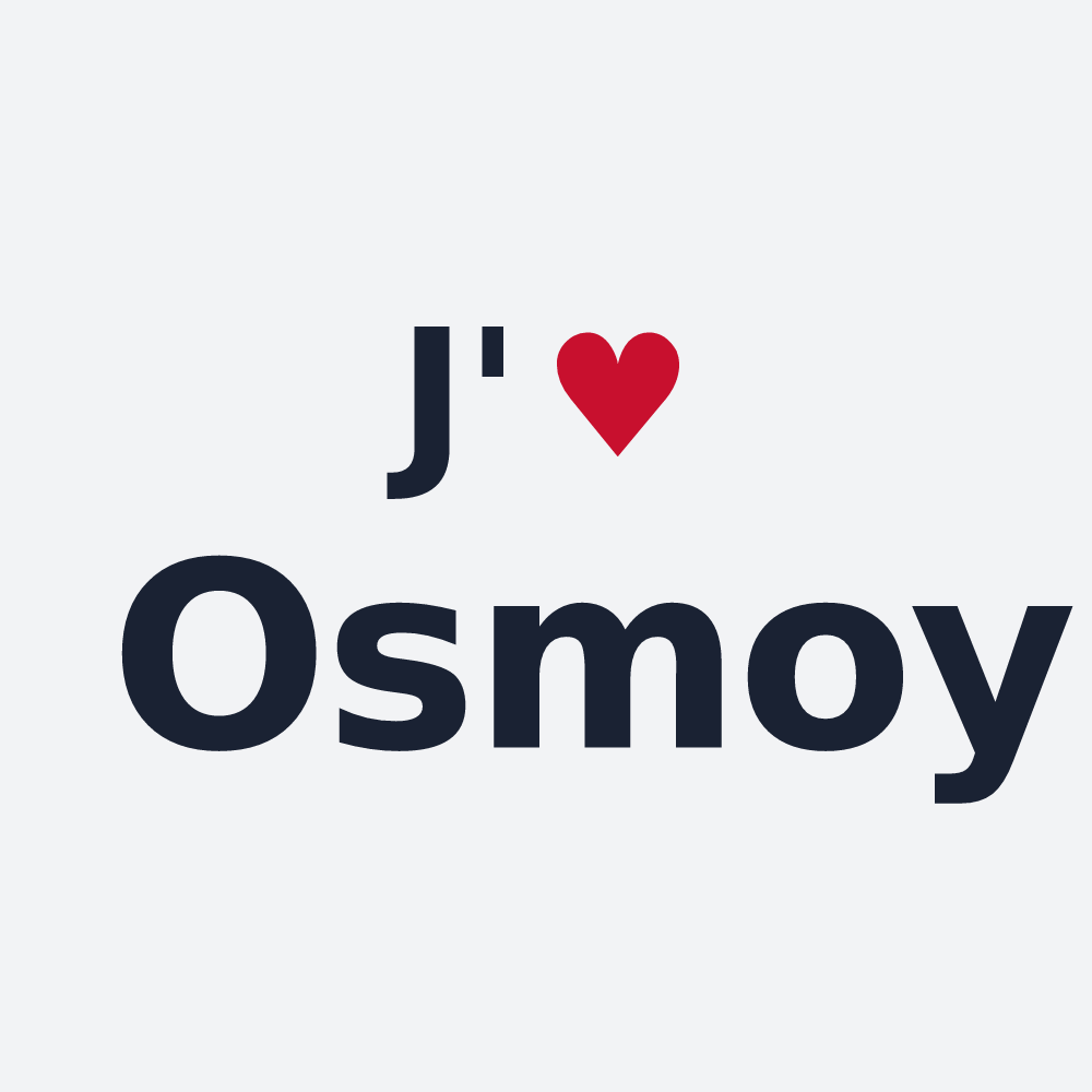 Poster personnalisé Osmoy — design J'aime Osmoy