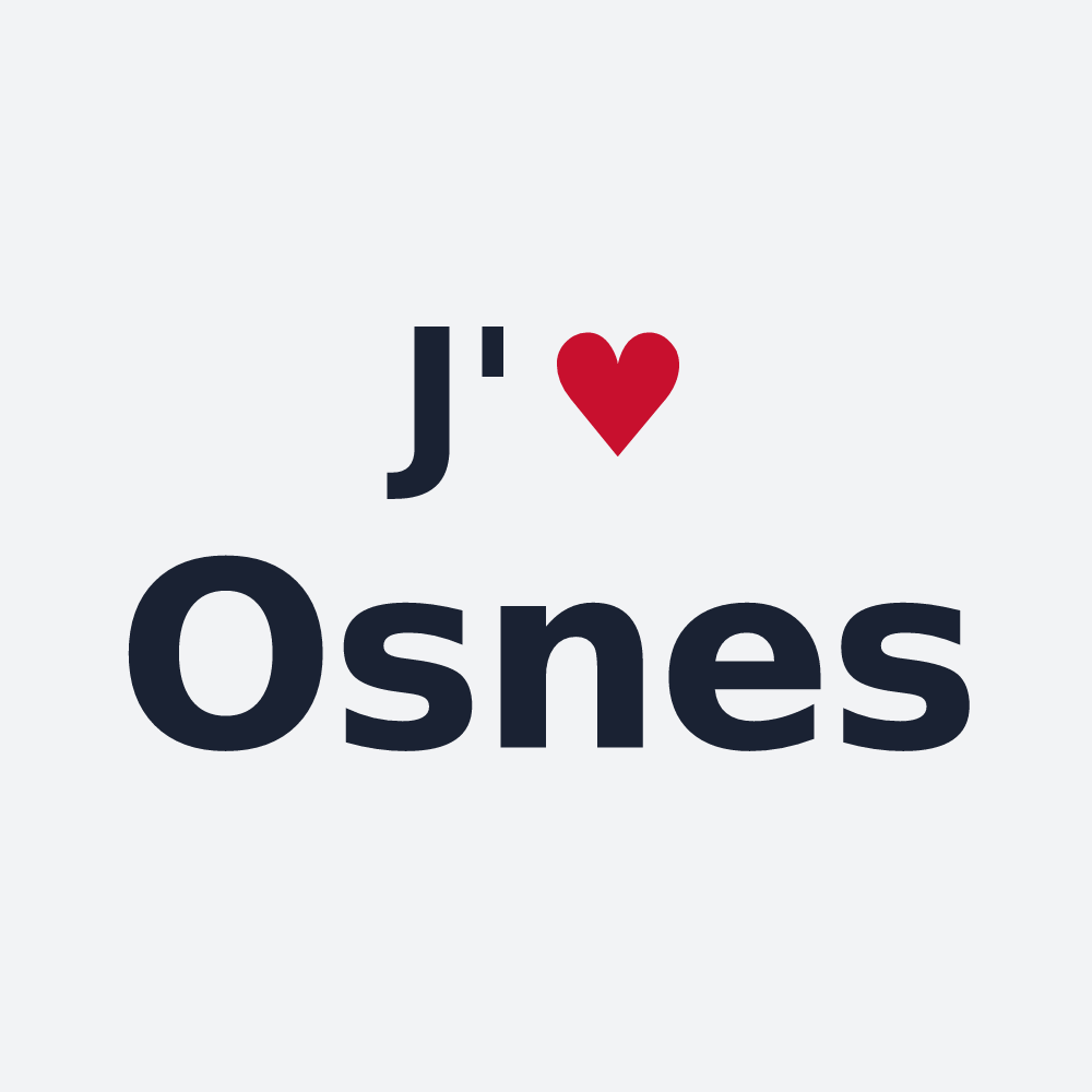Poster personnalisé Osnes — design J'aime Osnes
