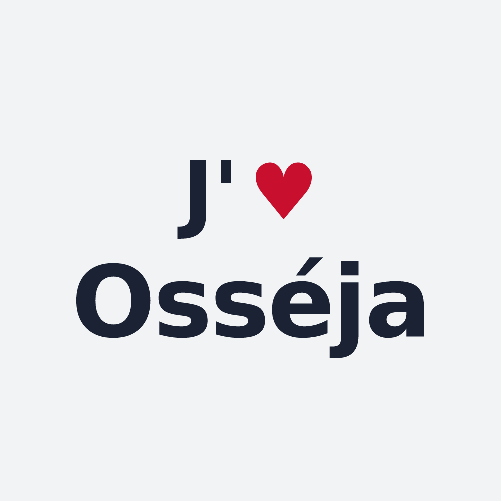 Poster personnalisé Osséja — design J'aime Osséja