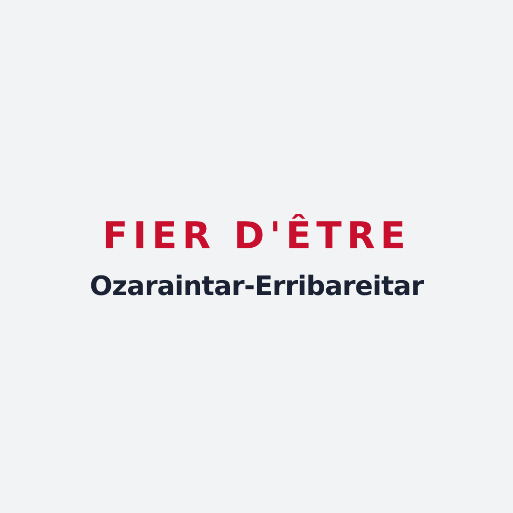 Poster « Fier d'être Ozaraintar-Erribareitar » — design pour Osserain-Rivareyte