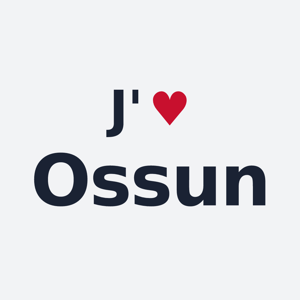 Poster personnalisé Ossun — design J'aime Ossun