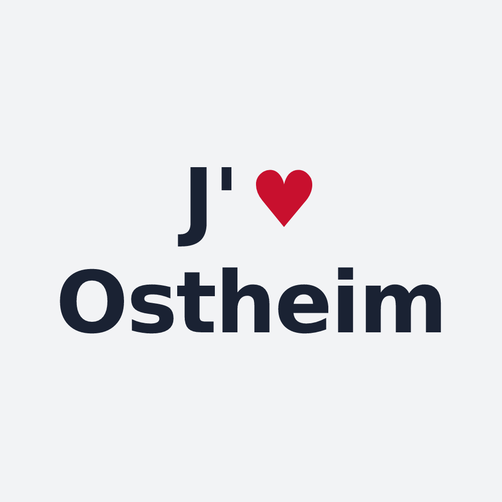 Poster personnalisé Ostheim — design J'aime Ostheim