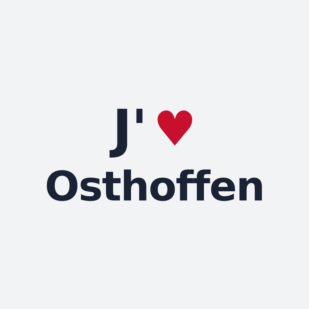 Poster personnalisé Osthoffen — design J'aime Osthoffen