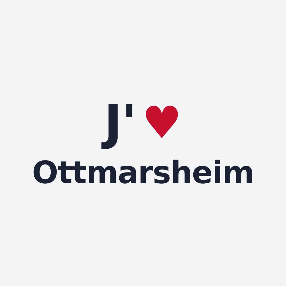 Poster personnalisé Ottmarsheim — design J'aime Ottmarsheim