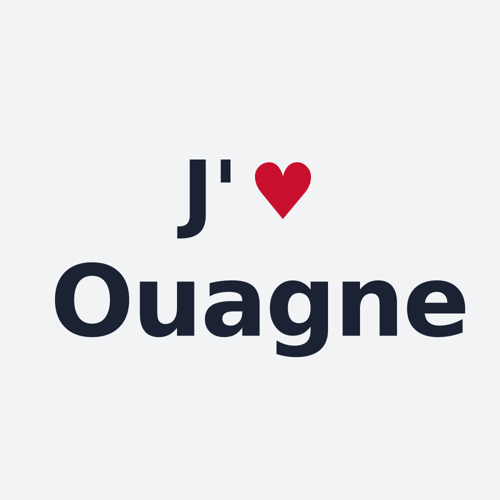 Poster personnalisé Ouagne — design J'aime Ouagne