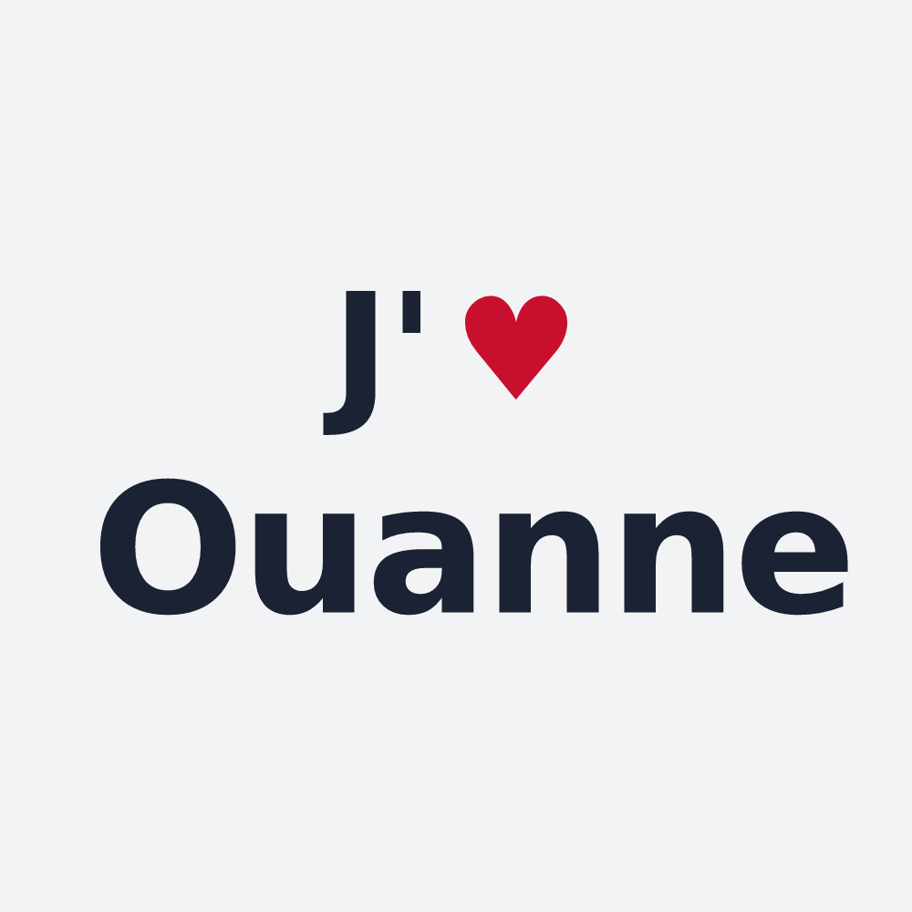 Poster personnalisé Ouanne — design J'aime Ouanne