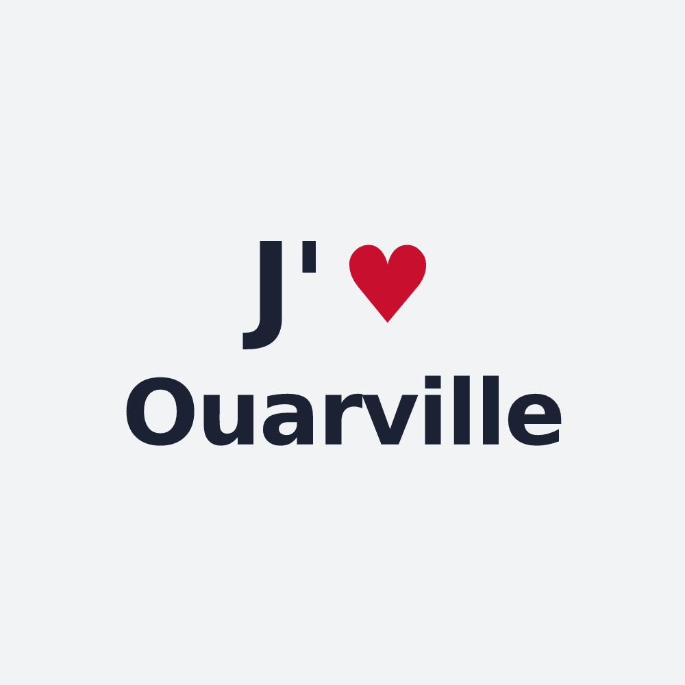 Poster personnalisé Ouarville — design J'aime Ouarville