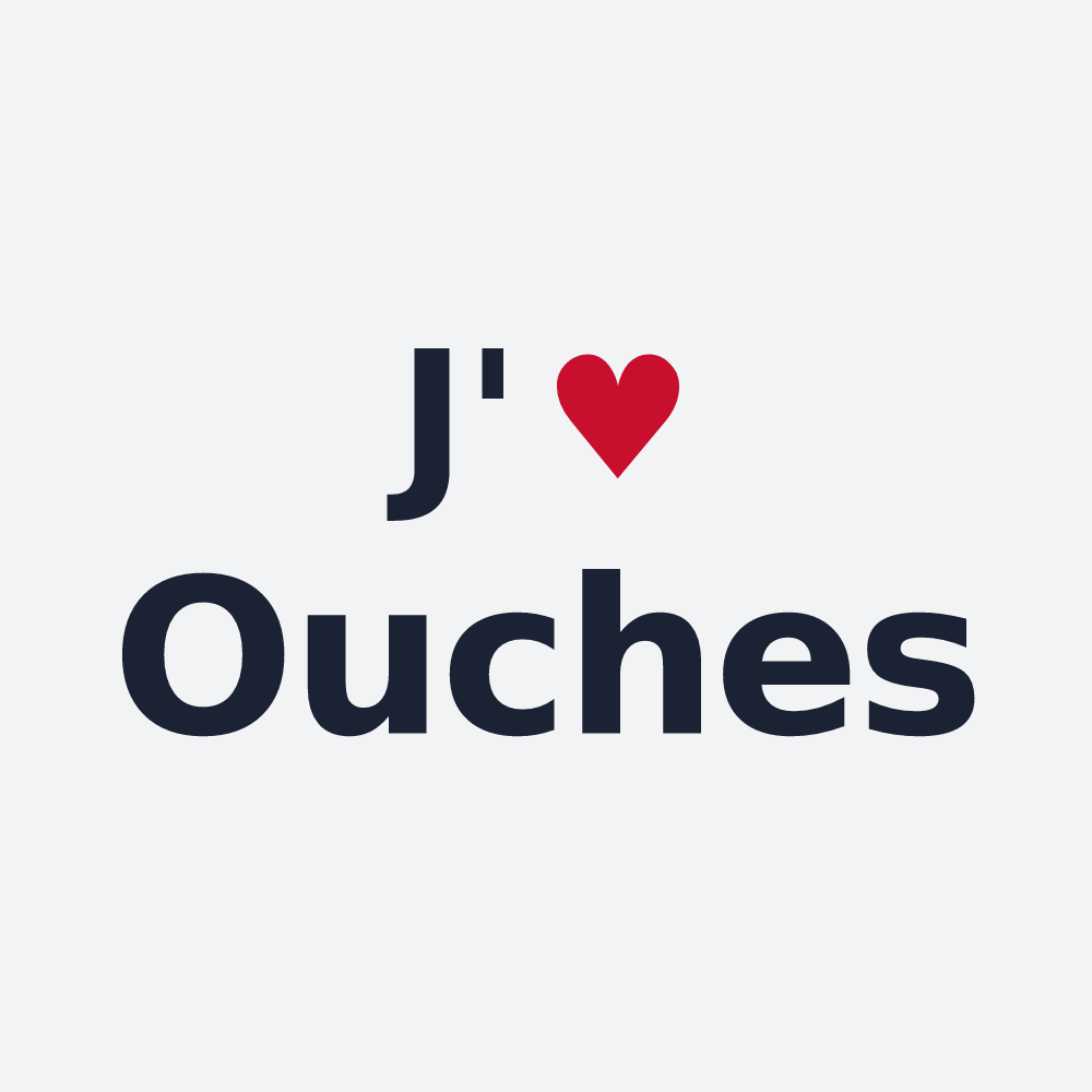 Poster personnalisé Ouches — design J'aime Ouches