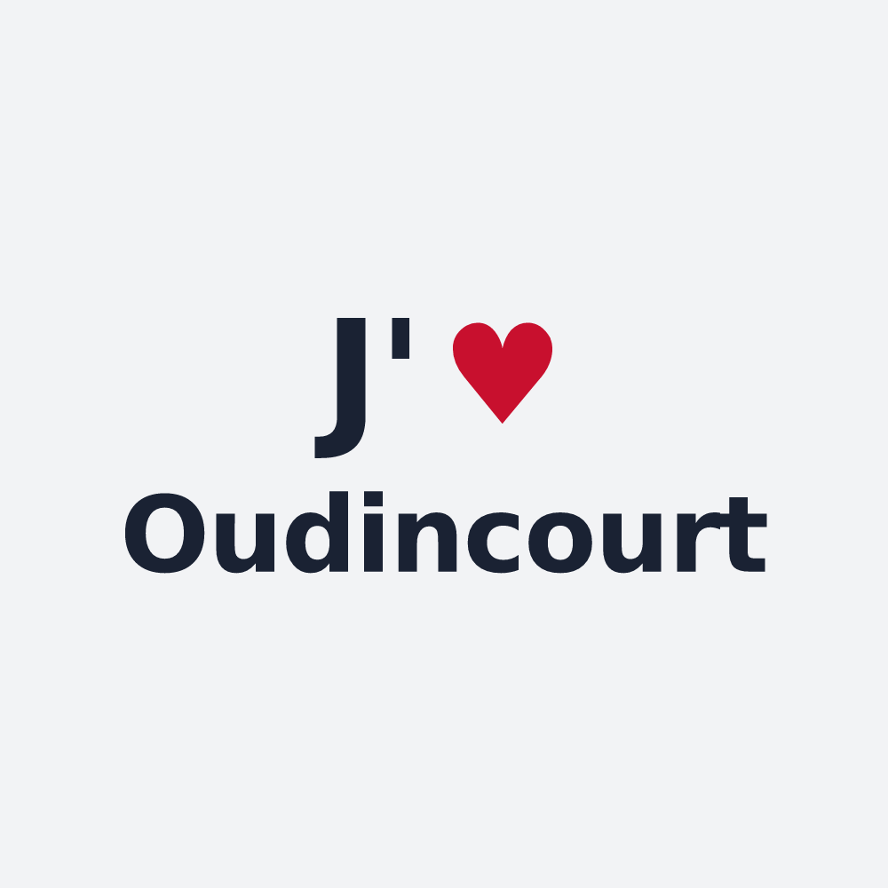 Poster personnalisé Oudincourt — design J'aime Oudincourt