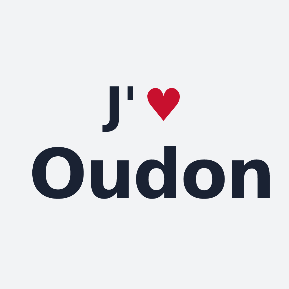 Poster personnalisé Oudon — design J'aime Oudon