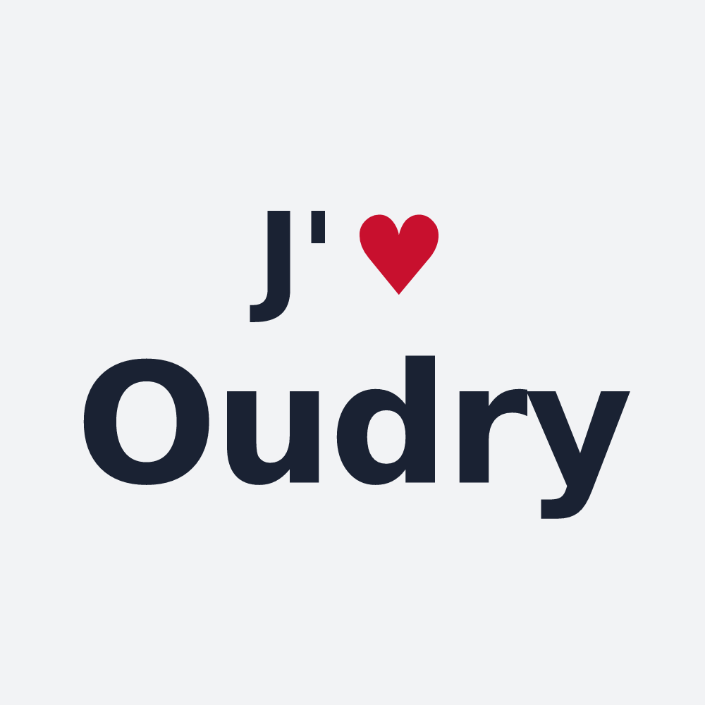 Poster personnalisé Oudry — design J'aime Oudry