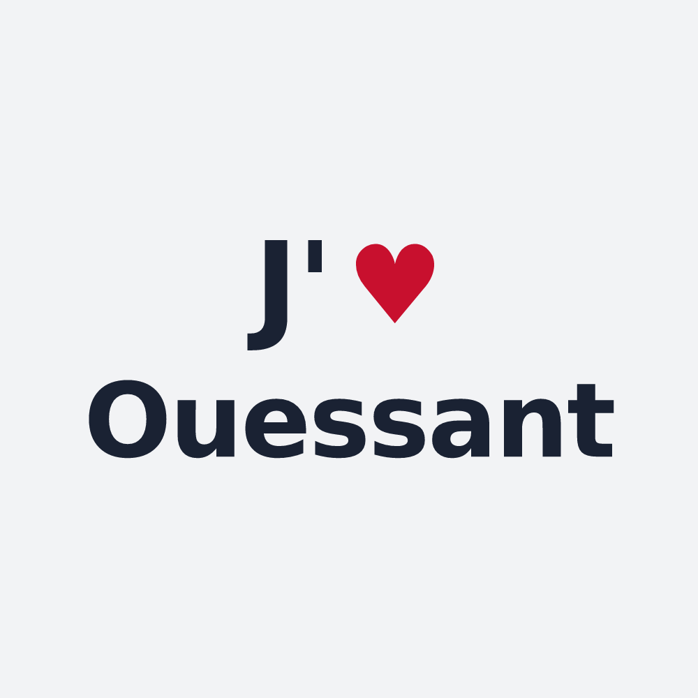 Poster personnalisé Ouessant — design J'aime Ouessant