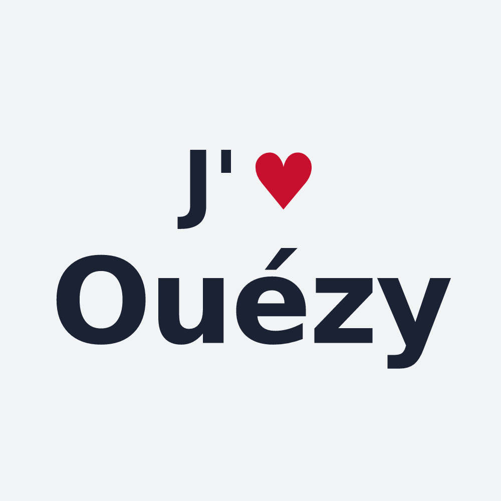 Poster personnalisé Ouézy — design J'aime Ouézy