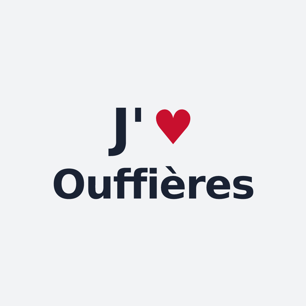 Poster personnalisé Ouffières — design J'aime Ouffières