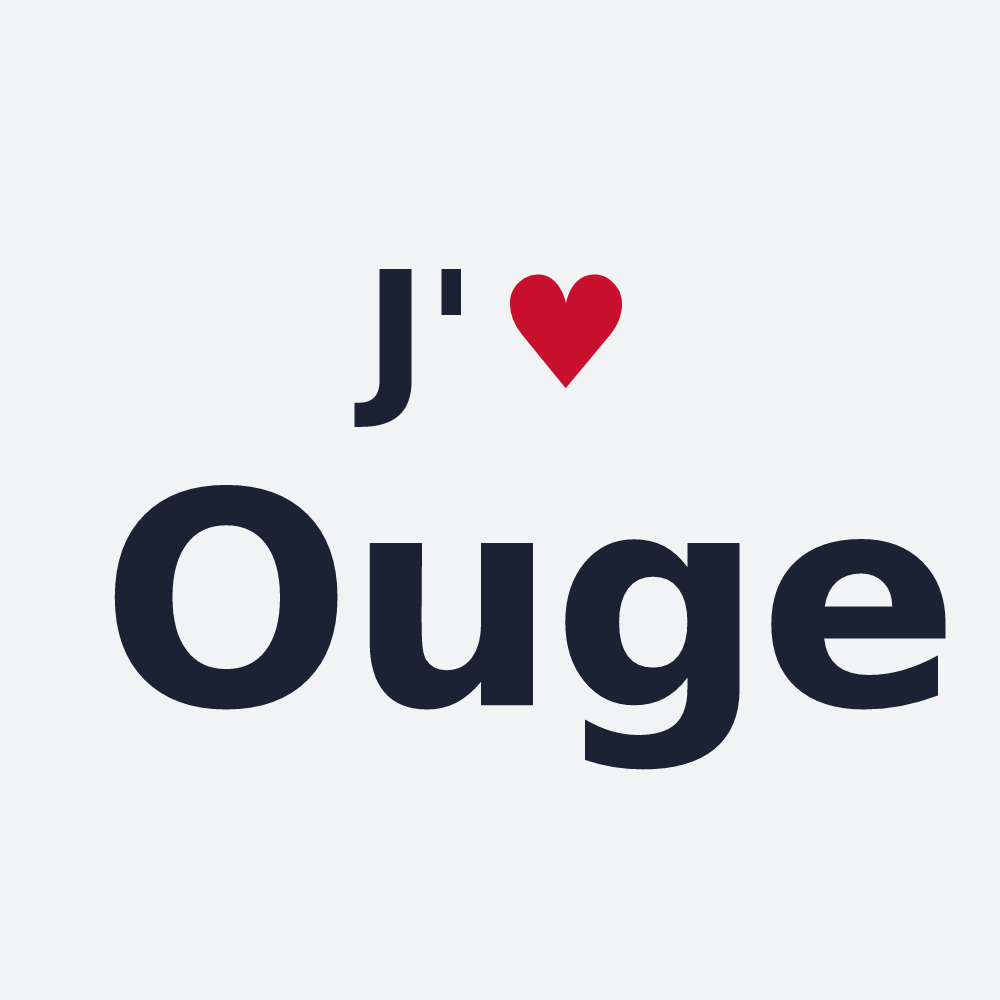 Poster personnalisé Ouge — design J'aime Ouge