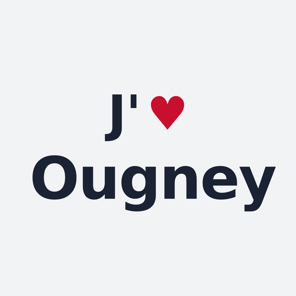 Poster personnalisé Ougney — design J'aime Ougney