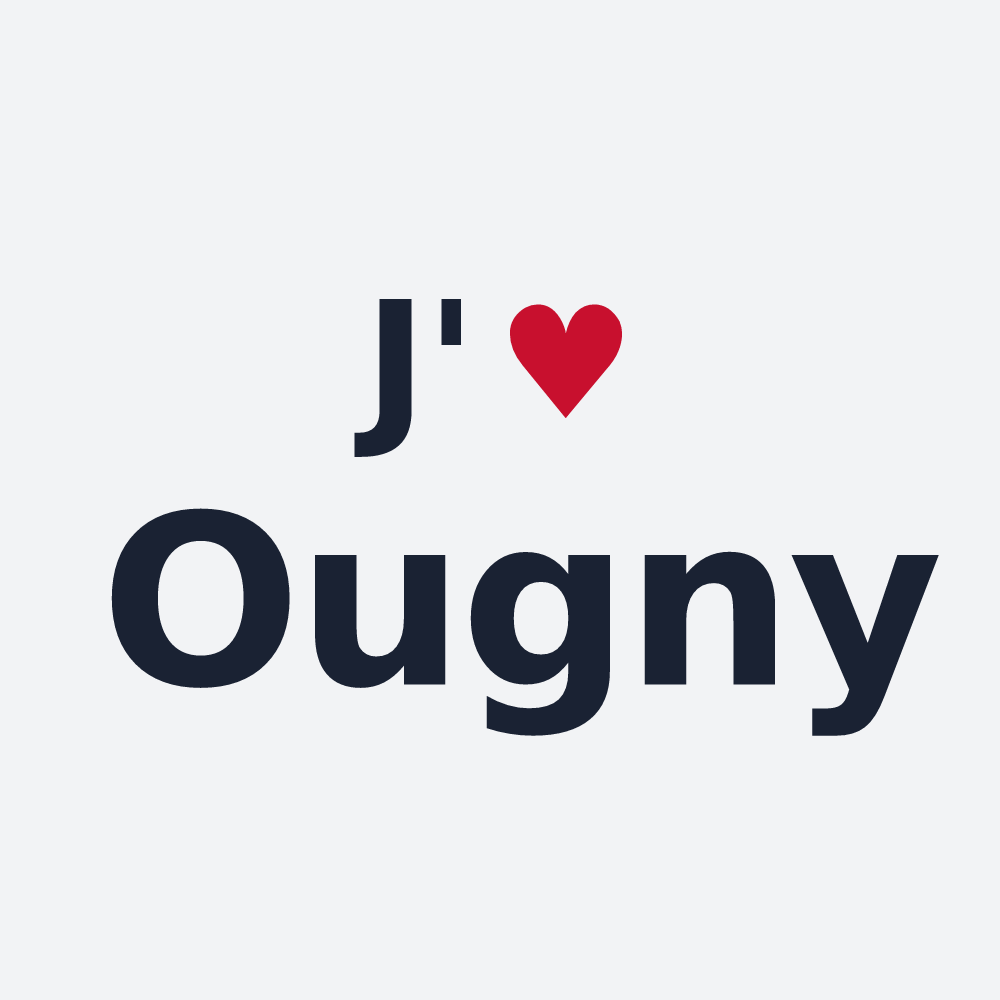 Poster personnalisé Ougny — design J'aime Ougny