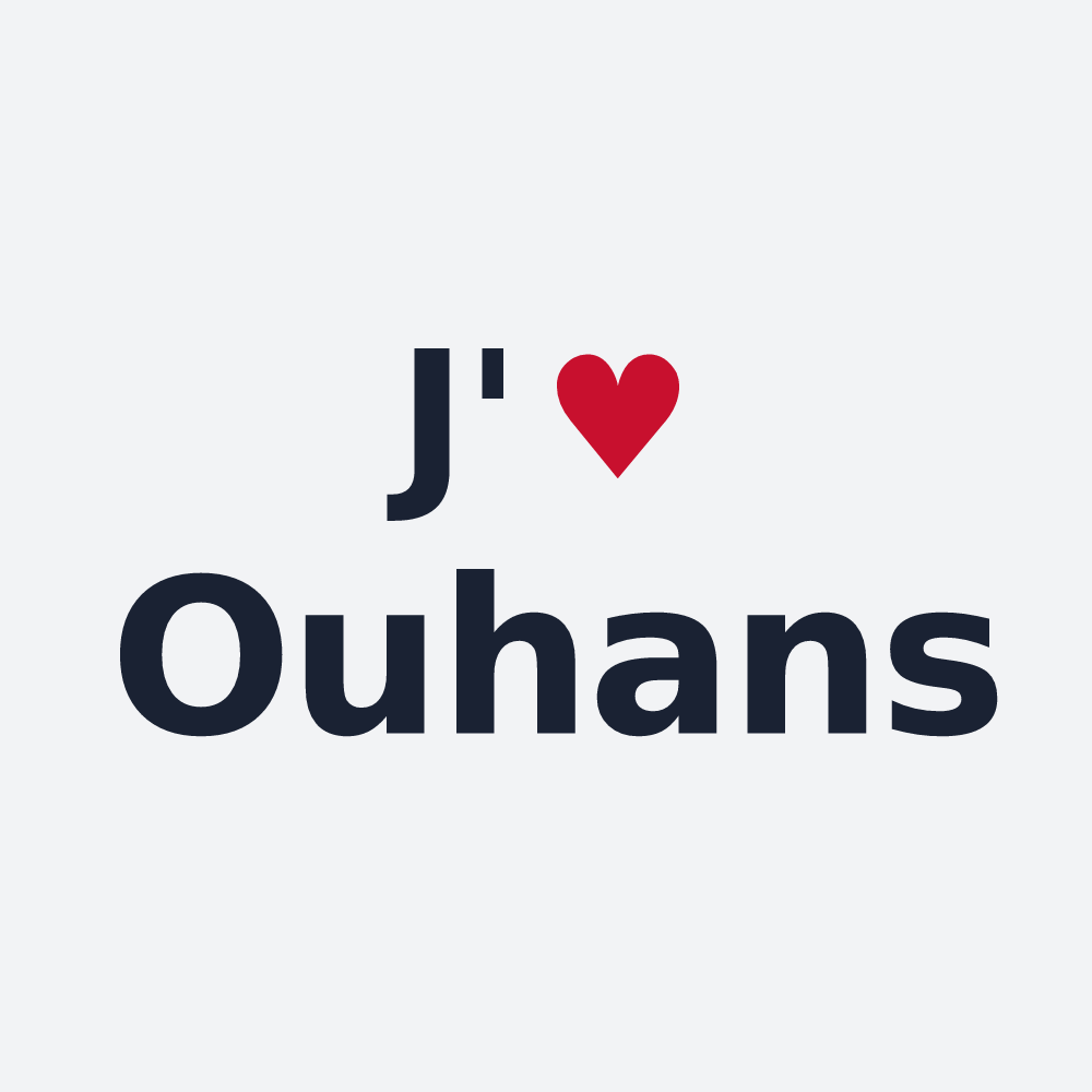 Poster personnalisé Ouhans — design J'aime Ouhans