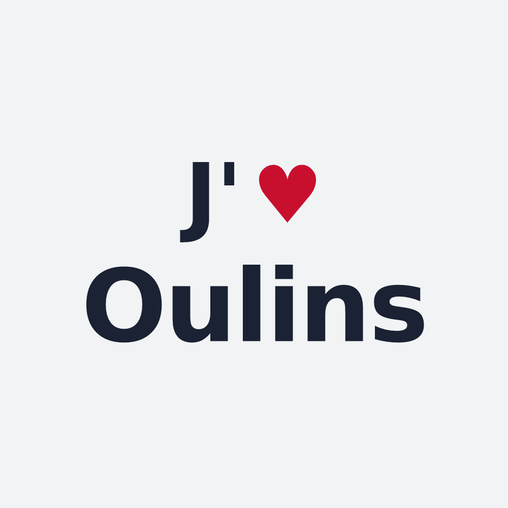 Poster personnalisé Oulins — design J'aime Oulins