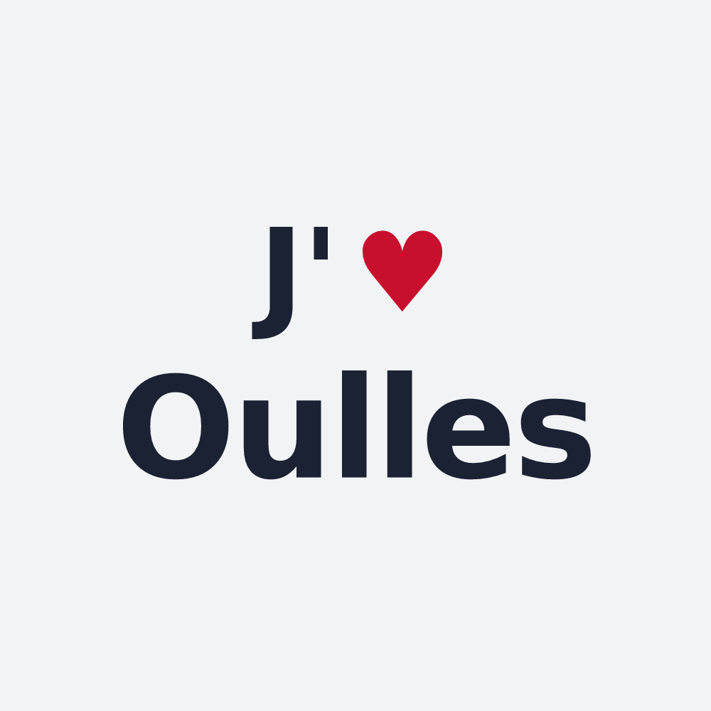 Poster personnalisé Oulles — design J'aime Oulles