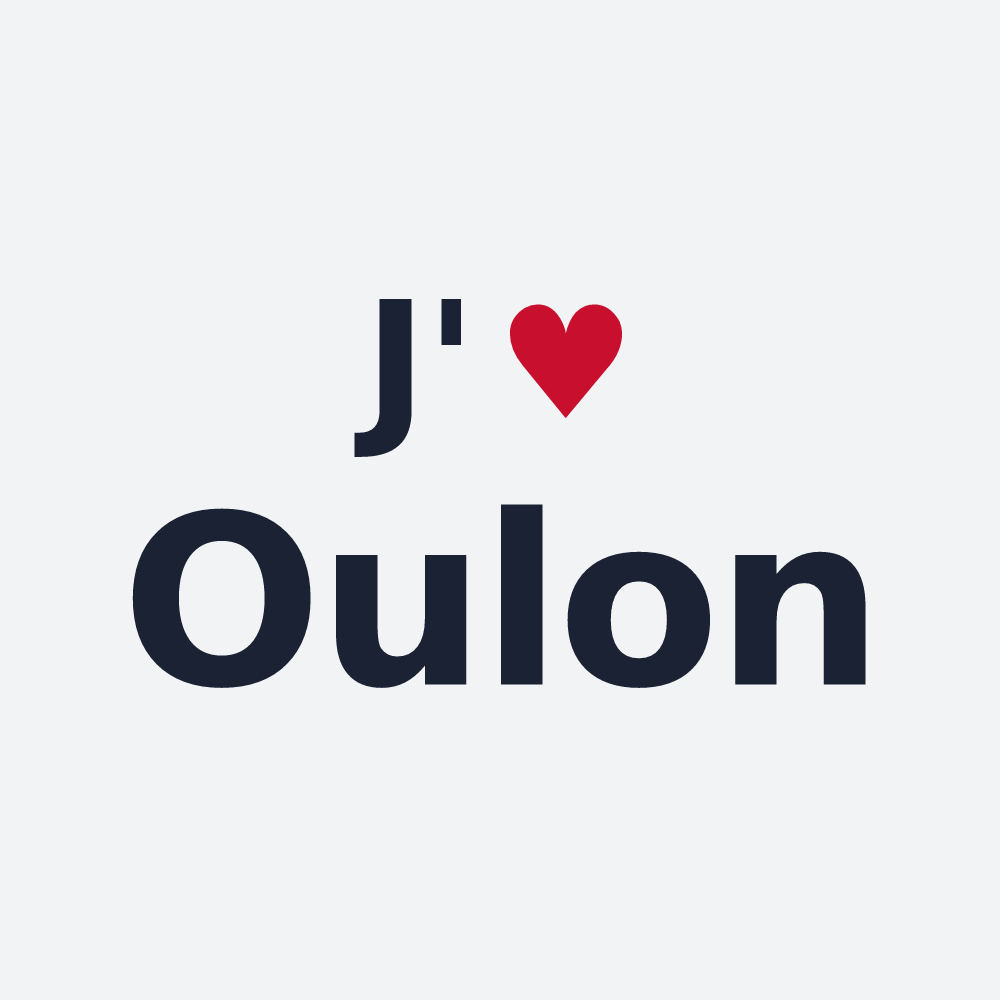 Poster personnalisé Oulon — design J'aime Oulon