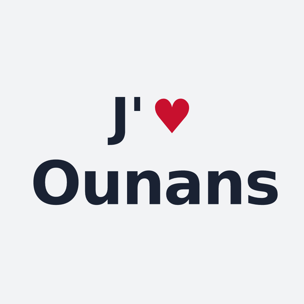 Poster personnalisé Ounans — design J'aime Ounans