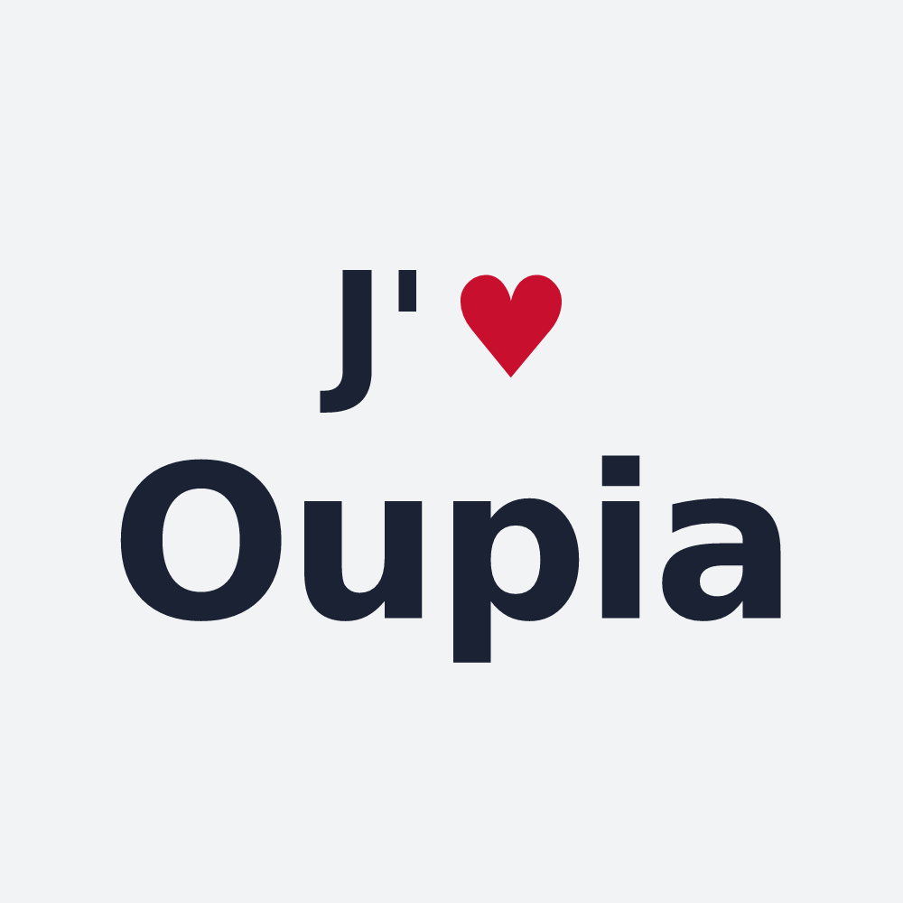 Poster personnalisé Oupia — design J'aime Oupia