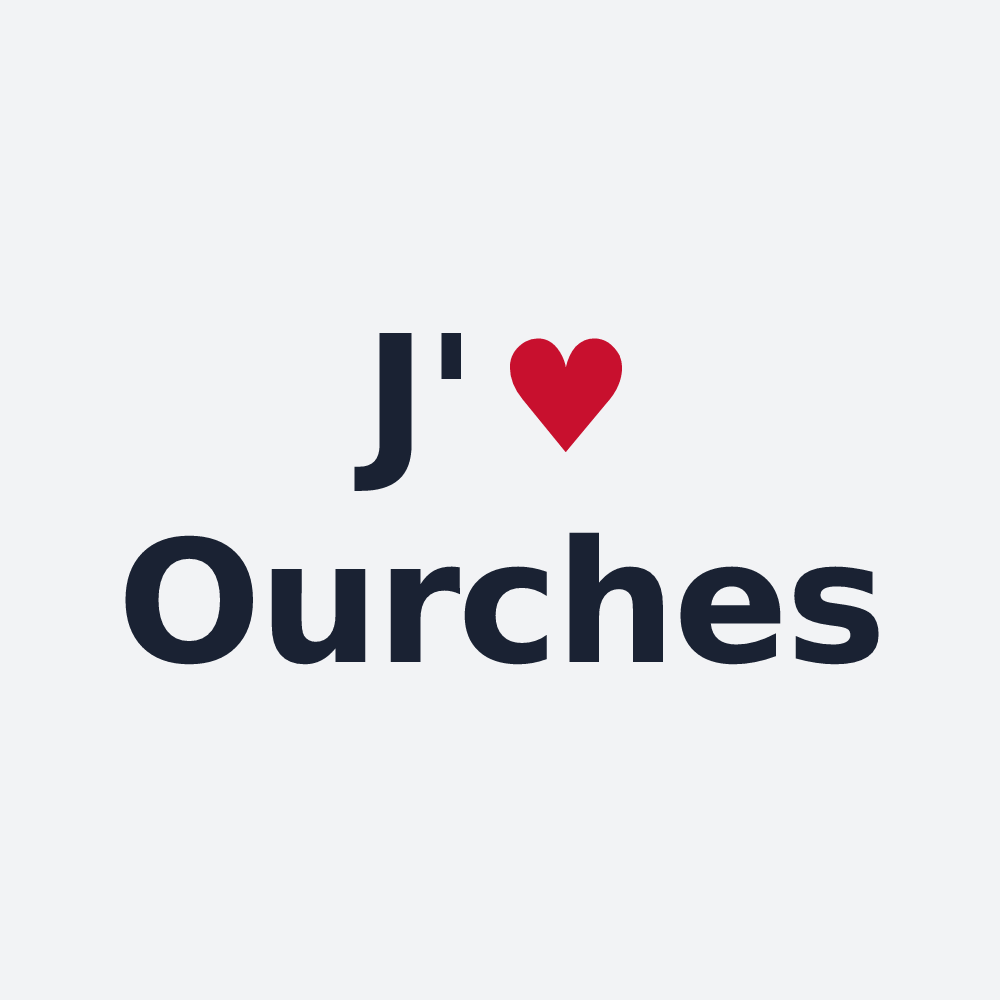 Poster personnalisé Ourches — design J'aime Ourches