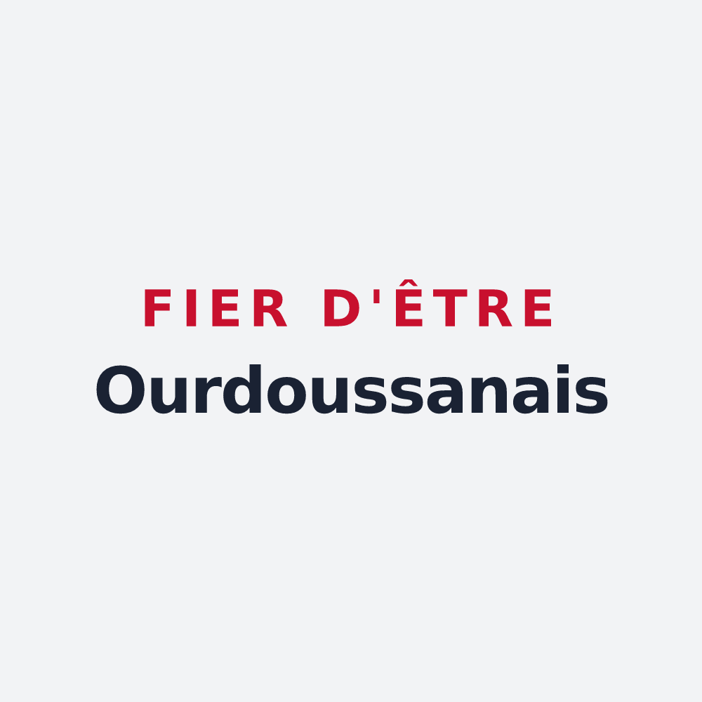 Poster « Fier d'être Ourdoussanais » — design pour Ourdis-Cotdoussan
