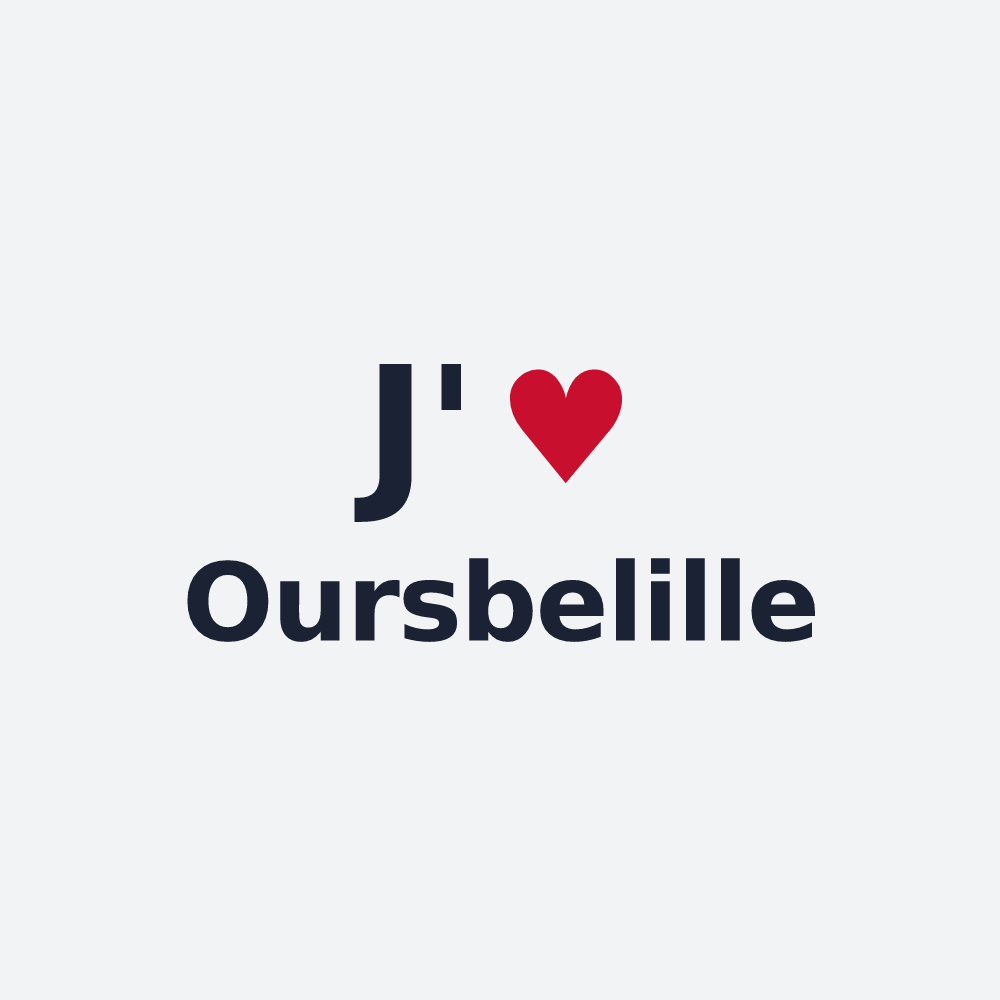 Poster personnalisé Oursbelille — design J'aime Oursbelille