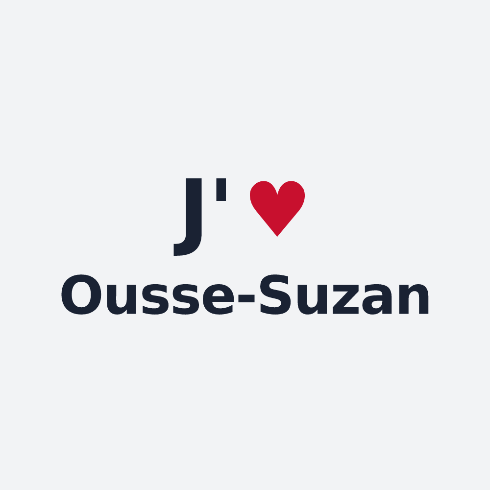 Poster personnalisé Ousse-Suzan — design J'aime Ousse-Suzan