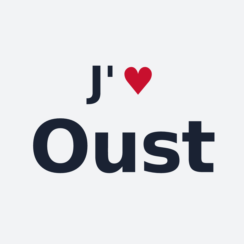 Poster personnalisé Oust — design J'aime Oust