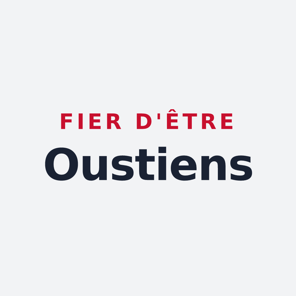 Poster « Fier d'être Oustiens » — design pour Ousté
