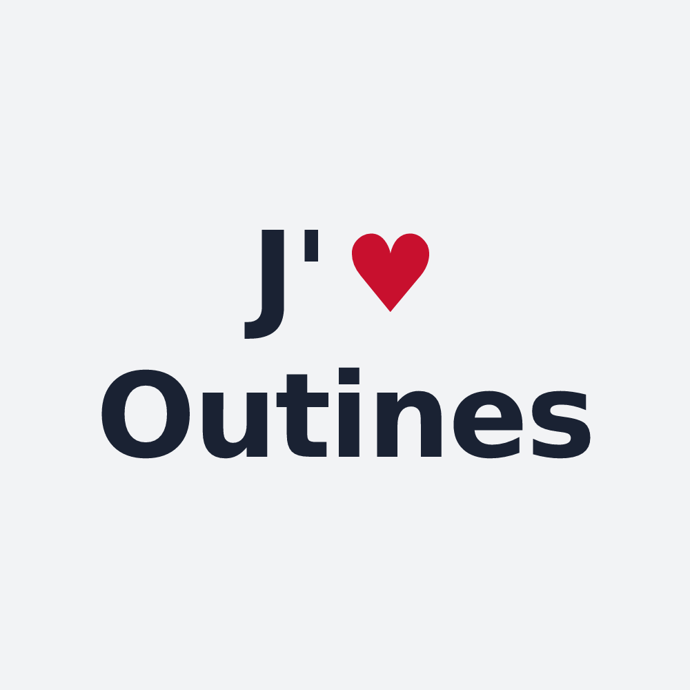 Poster personnalisé Outines — design « J'aime Outines » imprimé sur le poster