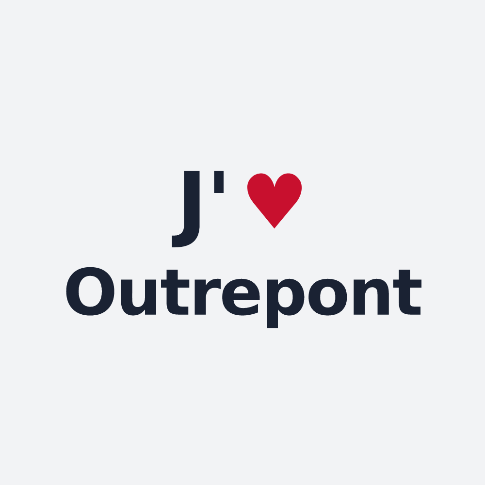 Poster personnalisé Outrepont — design J'aime Outrepont