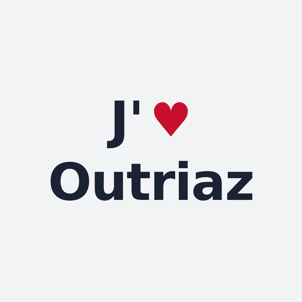Poster personnalisé Outriaz — design J'aime Outriaz