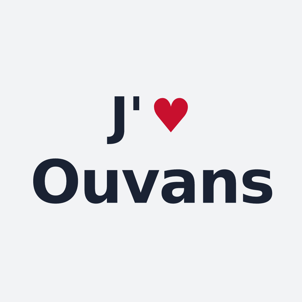 Poster personnalisé Ouvans — design J'aime Ouvans