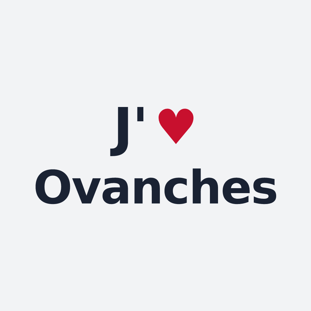Poster personnalisé Ovanches — design J'aime Ovanches