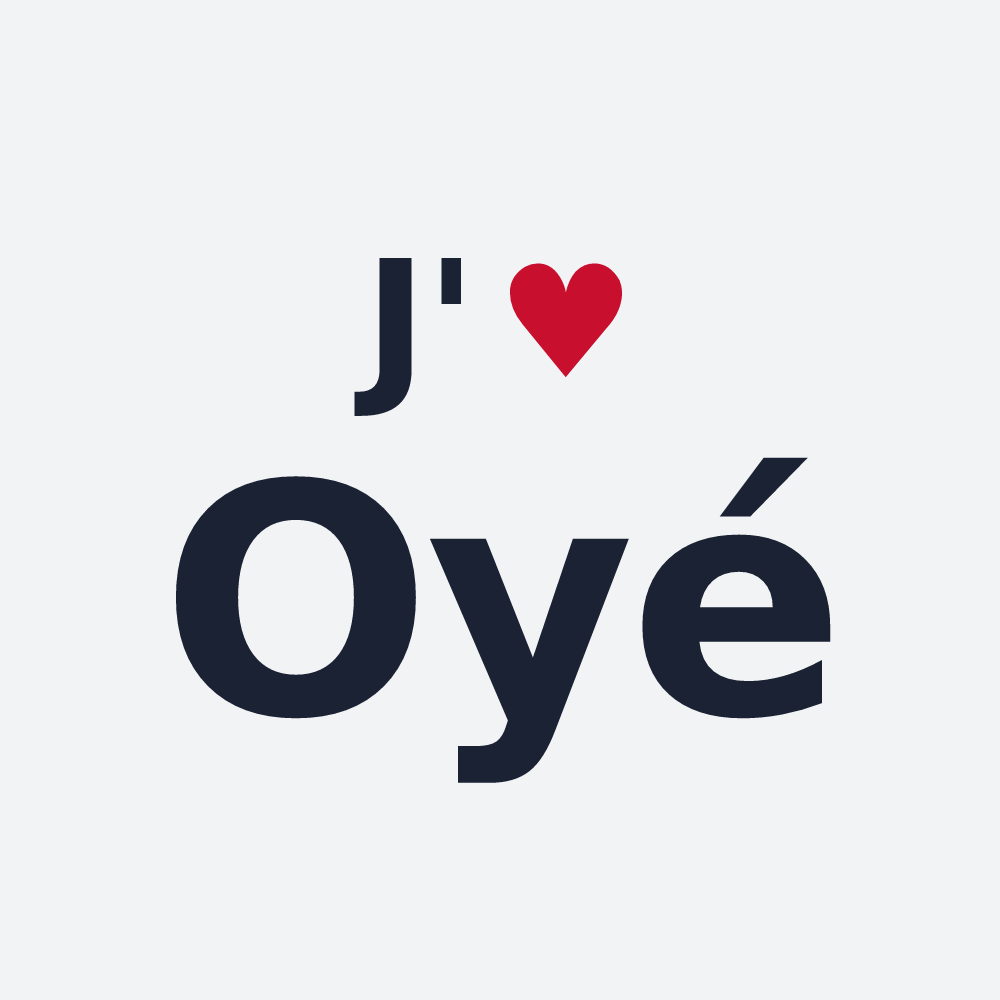 Poster personnalisé Oyé — design J'aime Oyé