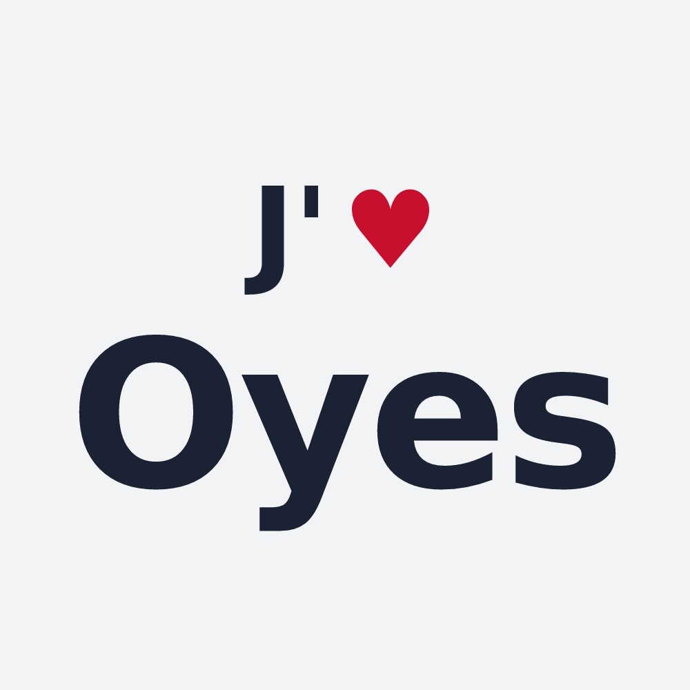 Poster personnalisé Oyes — design J'aime Oyes