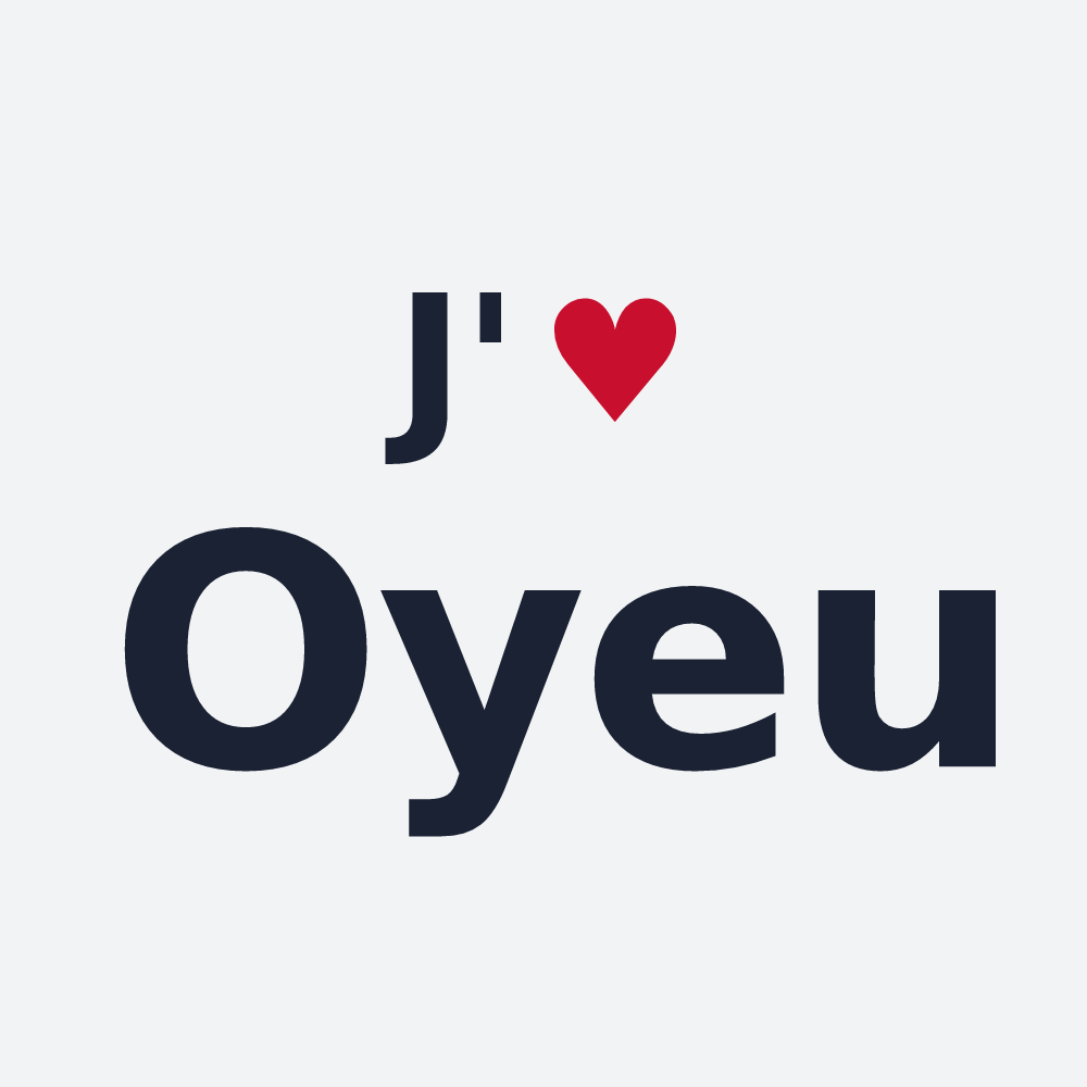 Poster personnalisé Oyeu — design J'aime Oyeu