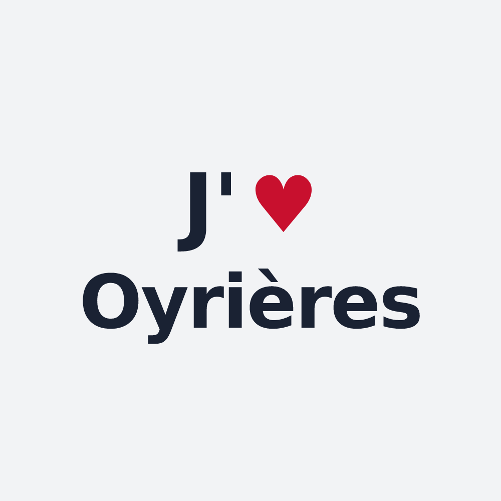 Poster personnalisé Oyrières — design J'aime Oyrières