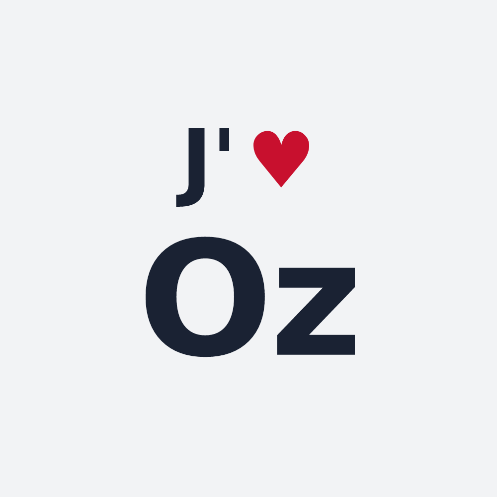 Poster personnalisé Oz — design J'aime Oz