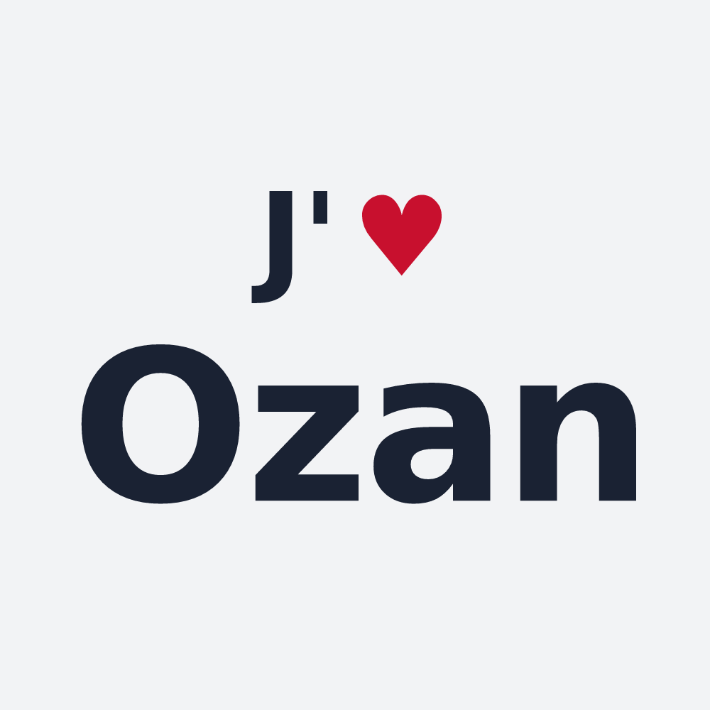 Poster personnalisé Ozan — design J'aime Ozan