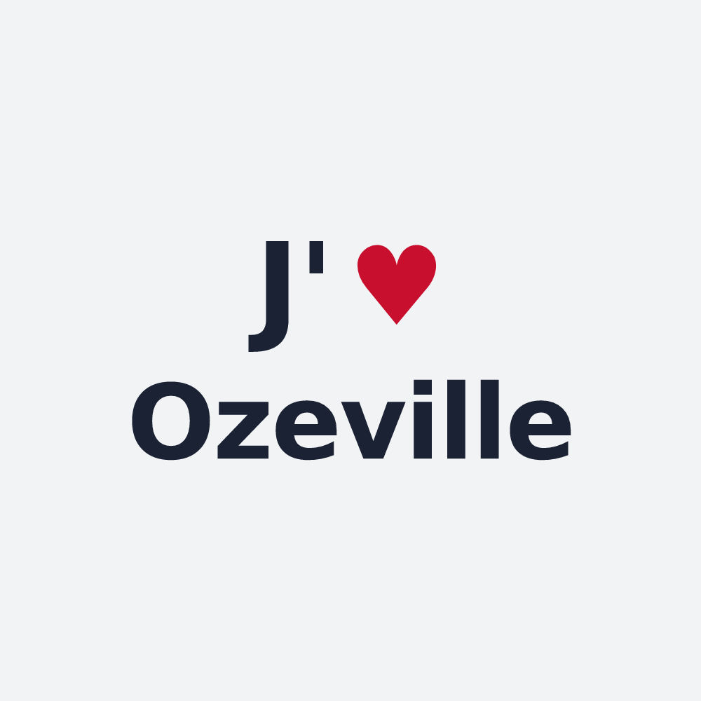 Poster personnalisé Ozeville — design J'aime Ozeville
