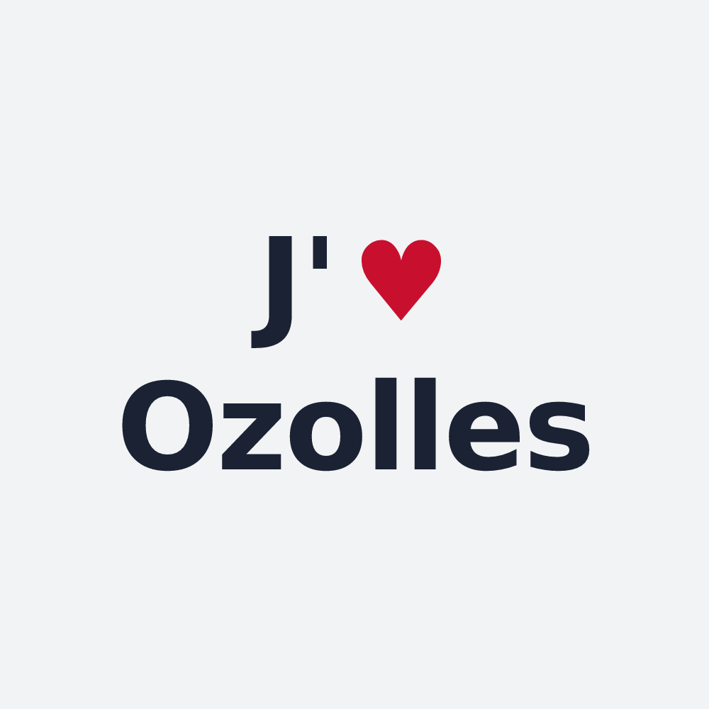 Poster personnalisé Ozolles — design J'aime Ozolles