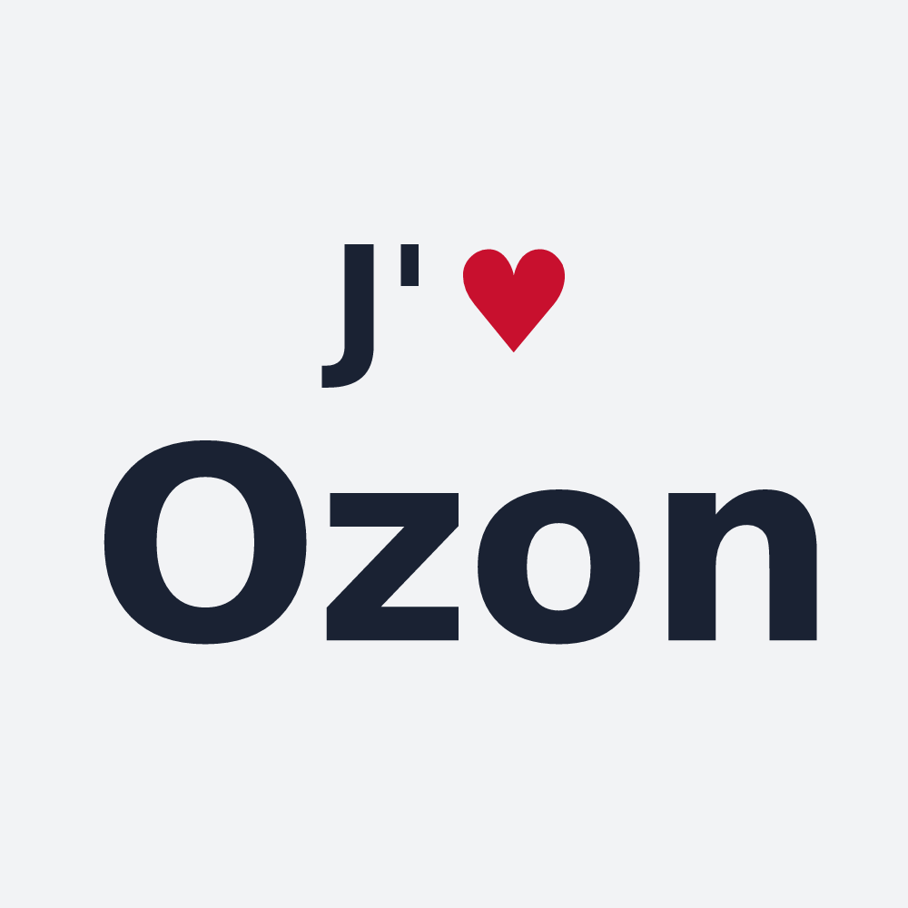 Poster personnalisé Ozon — design J'aime Ozon