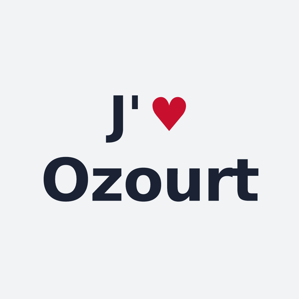 Poster personnalisé Ozourt — design J'aime Ozourt